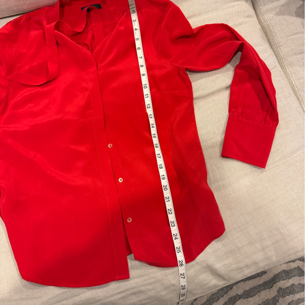Beautiful red silk blouse - Picture 4 of 5